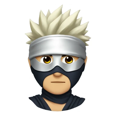 masked ninja with silver spikes hair kakashi sticker