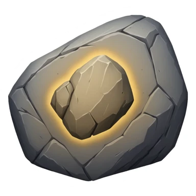 create a dnd style boulder.png using 48x48 pixels size sticker