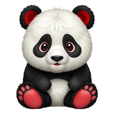 panda red sticker