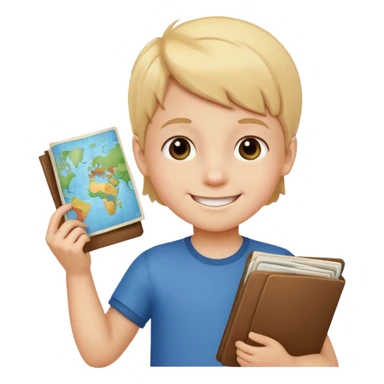 child Holding Maps sticker