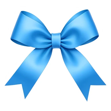 Super ultra-thin and stretched ribbon bow, as narrow as possible, single loop, no extra loops, no fluffy or rounded shapes, only one long and sleek ribbon, delicate, minimalist, NO DOUBLE LOOPS, NO THICKNESS, ONLY A SINGLE SLIM LINE blue sticker
