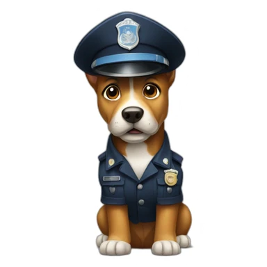 un chien policier sticker