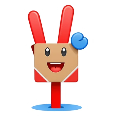 cheering sign sports in blue (#00A3E0) and red (#F9423A) sticker