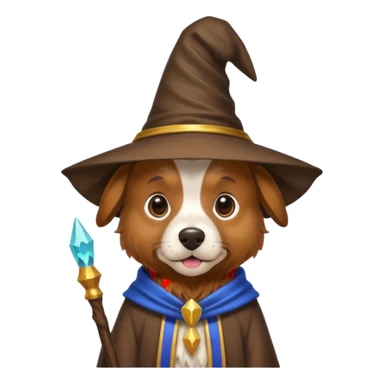 Dog wizard sticker