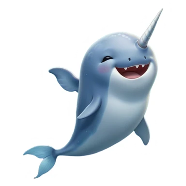 Cinematic Cute Yawning Cute Narwhal Portrait Emoji, Head tilted slightly with a dramatic, wide-open yawn, showcasing a streamlined, elegant body with a gracefully curling tusk and sleepy, half-closed eyes, Simplified yet irresistibly adorable features, highly detailed, glowing with a soft, cozy oceanic glow, high shine, relaxed yet expressive, stylized with a hint of whimsical marine ease, soft glowing outline, capturing the essence of a drowsy yet affectionate cute narwhal that appears ready to stretch and yawn its way out of the screen! sticker