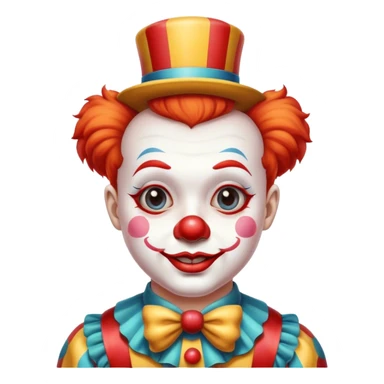 Cute Vintage circus clown sticker