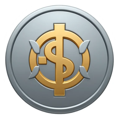 gray dollar sign SYMBOL in circle sticker