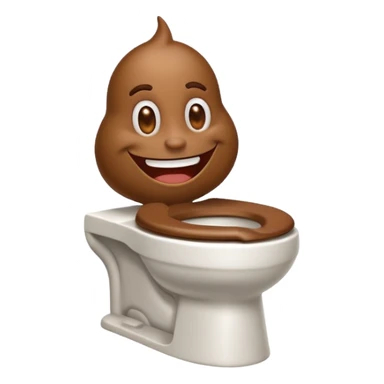 Make a goofy ahh emoji with toilet and poop sticker