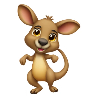Kangaroo playing hopscotch  sticker