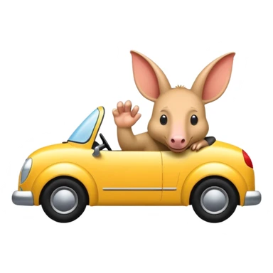 Aardvark driving  sticker