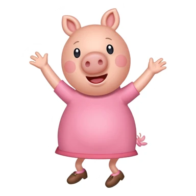 Peppa pig doing the griddy sticker