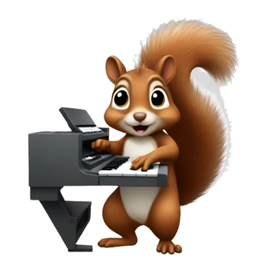 Squirrel play synthesizer sticker