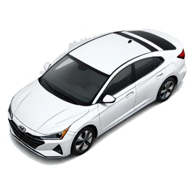2021 white Hyundai Elantra with a sunroof  sticker
