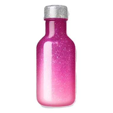 Pink ombre Whitney bottle with glitter sticker