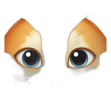 The face of a orange tubby cat with one cranked ear sticker