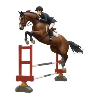 horse jumping with à rider sticker