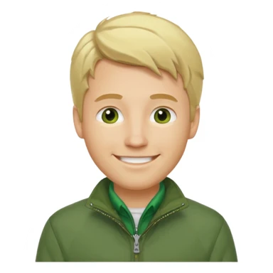 james silent hill a man with blonde hair and green jacket sticker