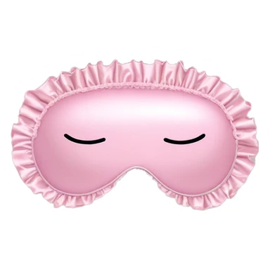 Light pink Frilly satin sleep mask  sticker