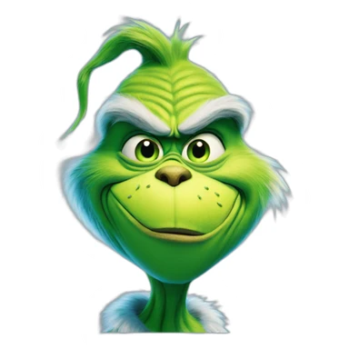 The grinch blue sticker