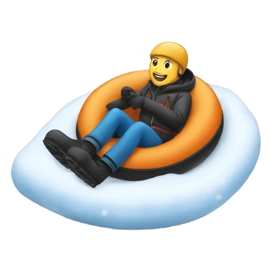snow tubing sticker