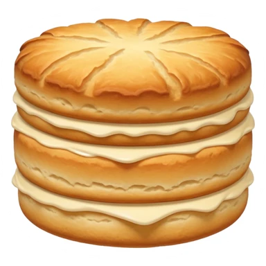 plain fluffy buttermilk biscuit, golden top sticker