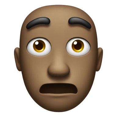 shaking head with frown and single tear drop  sticker