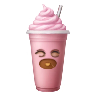 Pink iced latte  sticker