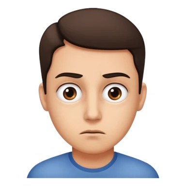 Sideways eyes face looking slightly concerned sticker