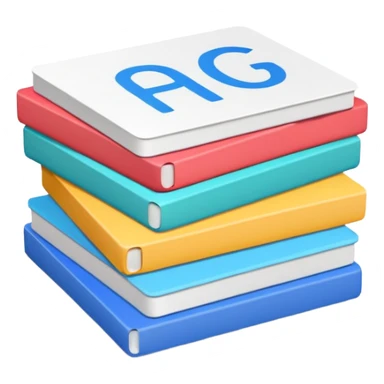 a stack of alphabet flashcards sticker