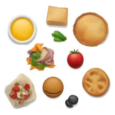 Gourmet food plate sticker