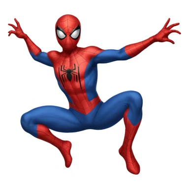 Spiderman full body doodle shock with cartoon 2D sticker