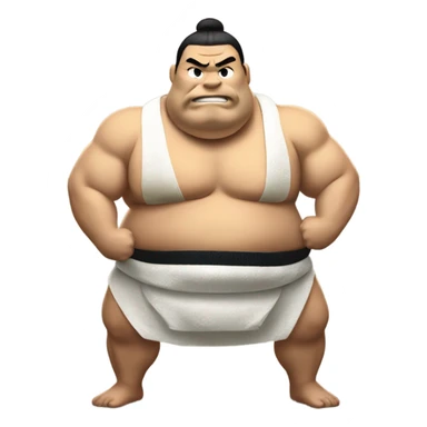Sumo wrestler singer microphone sticker