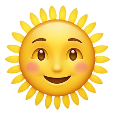 smiling face with sunshine sticker