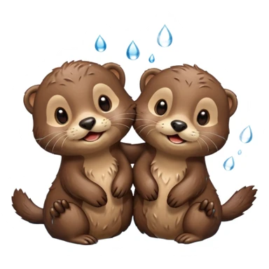 Cute otter love sticker