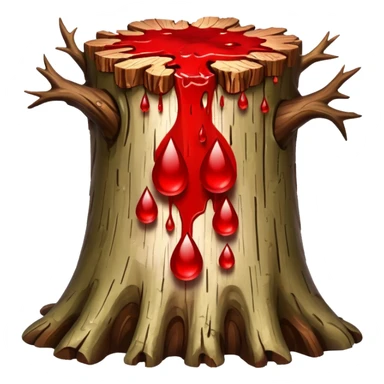 tree batk with blood drops sticker