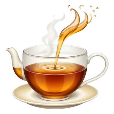 hot tea in a cup  sticker