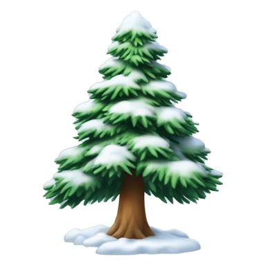 Pine tree covered in snow sticker