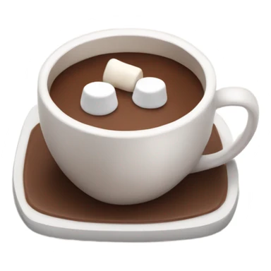 A cup of chocolate with marshmallows  sticker