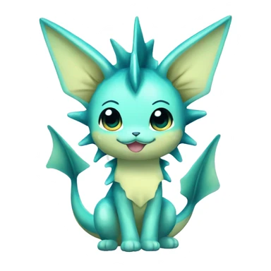 Kawaii Vaporeon full body sticker