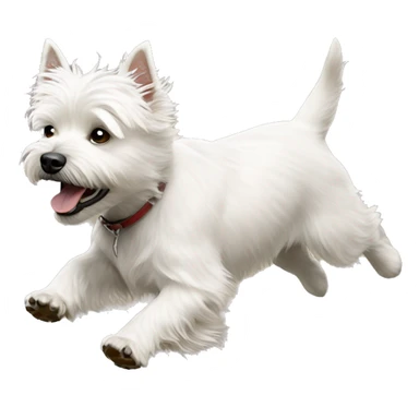 white west highland terrier running sticker