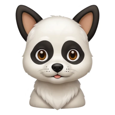dog white with black face and short hair sticker