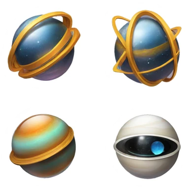 magic ball with saturn inside sticker