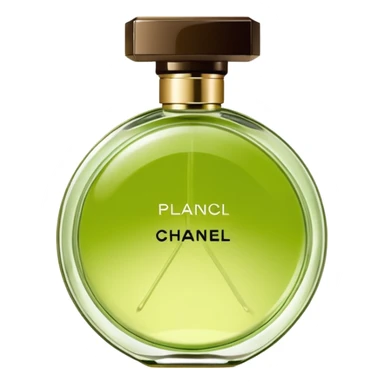 Green pistachio color Chanel round perfume sticker