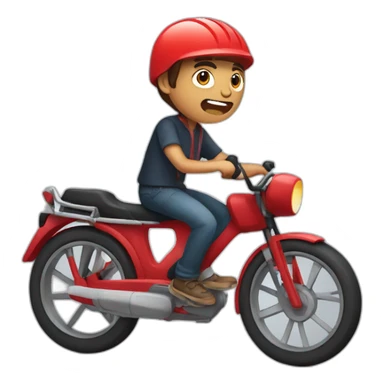 zomato boy on bike sticker