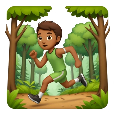 the letter X running around in the woods having an adventure sticker