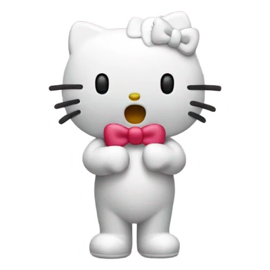 hello kitty coughing sticker