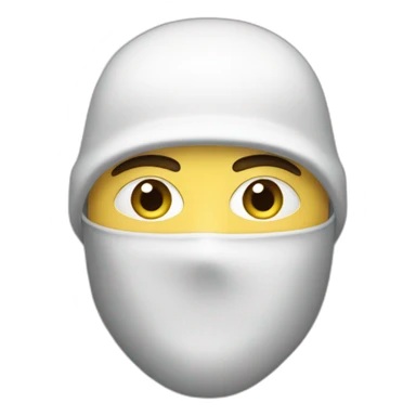 white guy in balaclava sticker