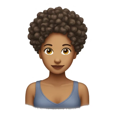Mixed girl with curly hair  sticker