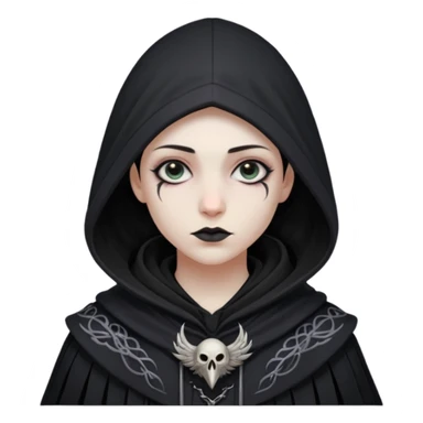 necromancer with black raven outfit  sticker