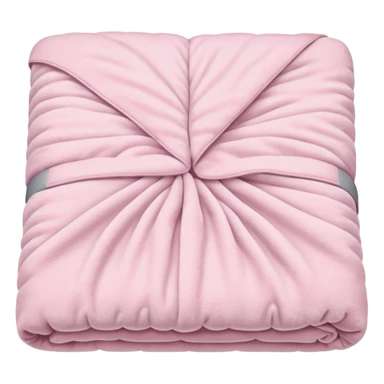 Light pink,fluffy folded blanket, single, view from top sticker